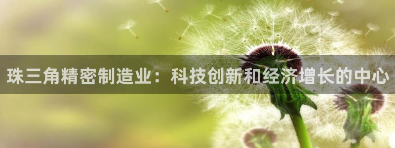 彩神是怎样一个平台赚钱的：珠三角精密制造业：科技创新和经济增长的中心