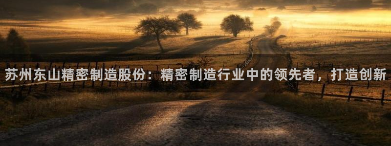 所有彩神购买首页：苏州东山精密制造股份：精密制造行业中的领先者，打造创新