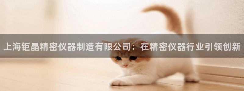 彩神是正规平台吗安全吗：上海钜晶精密仪器制造有限公司：在精密仪器行业引领创新