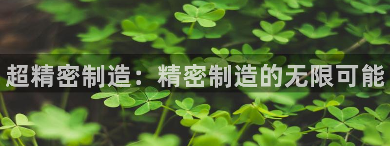 彩神V集团有限公司：超精密制造：精密制造的无限可能