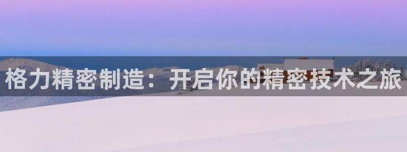 彩神vip购彩大厅：格力精密制造：开启你的精密技术之旅