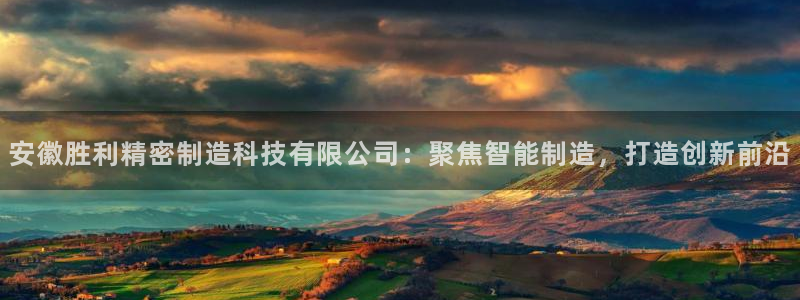 彩神vlll(中国)百度百科：安徽胜利精密制造科技有限公司：聚焦智能制造，打造创新前沿