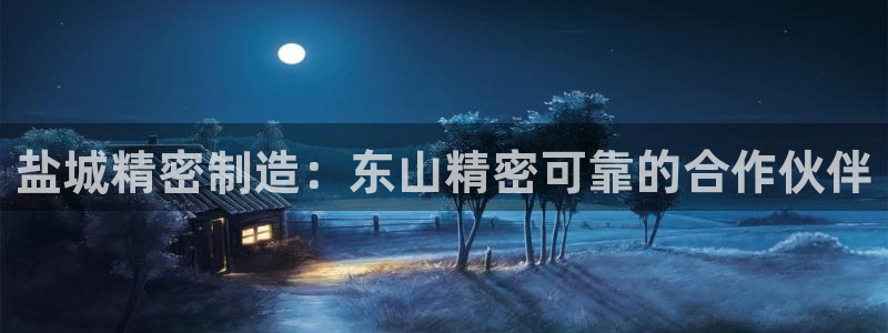 彩神v8平台正规吗知乎：盐城精密制造：东山精密可靠的合作伙伴