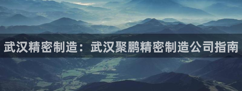 彩神购彩-购彩大厅入口计划群：武汉精密制造：武汉聚鹏精密制造公司指南