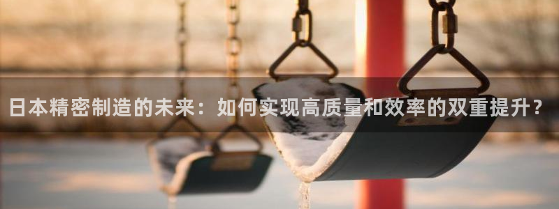 彩神ⅴll是什么样平台：日本精密制造的未来：如何实现高质量和效率的双重提升？