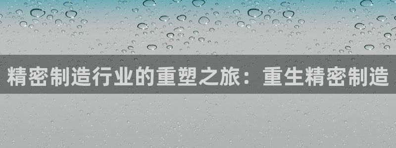 彩神盈利图片：精密制造行业的重塑之旅：重生精密制造